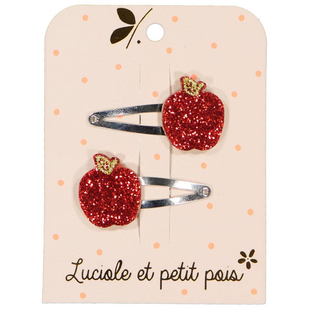 Apple Hair Clips