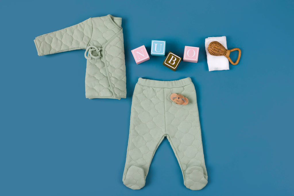 Baby Monogram Quilt Pants | Green