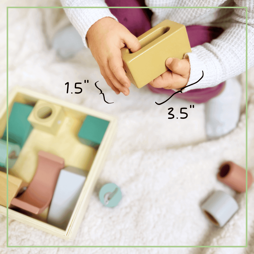 Montessori Style Wooden Activity Blocks Set