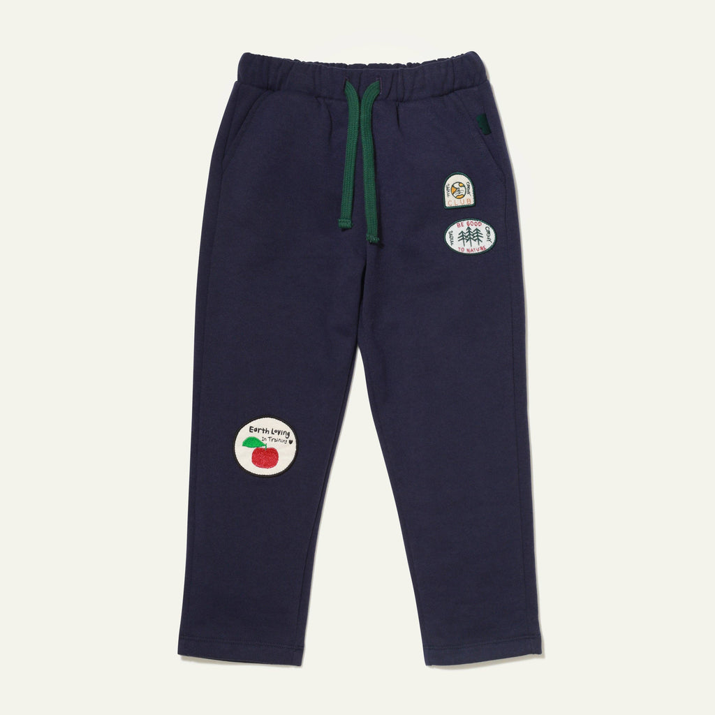 Recycled Cotton Patch Kid Jogger | Blue Ribbon