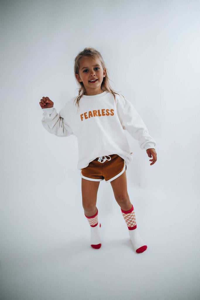 Kids Fearless Pullover | White