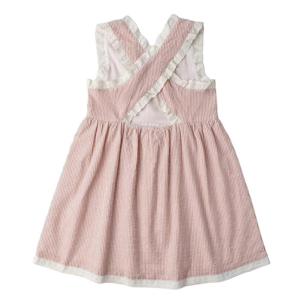 Baby & Girls Cross Back Dress | Pink