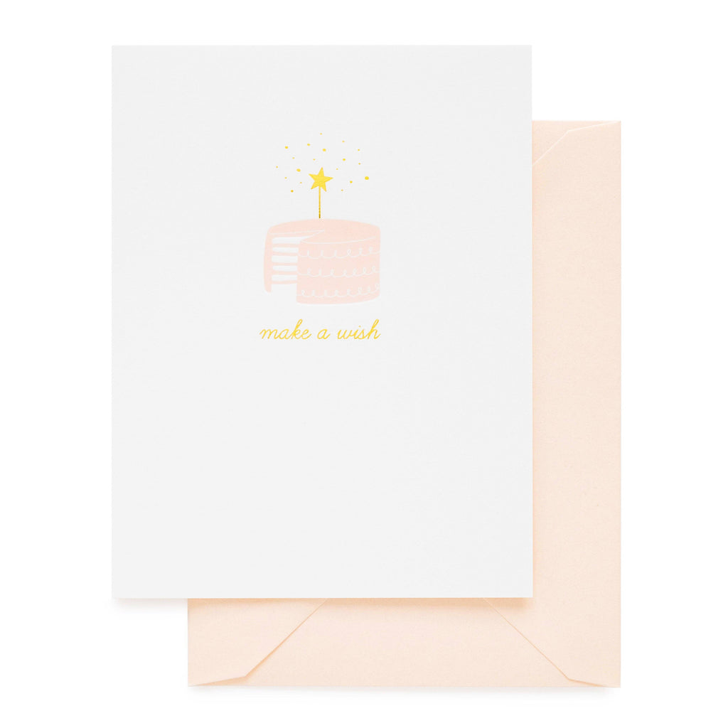 Make a Wish Card in flat lay with envelope