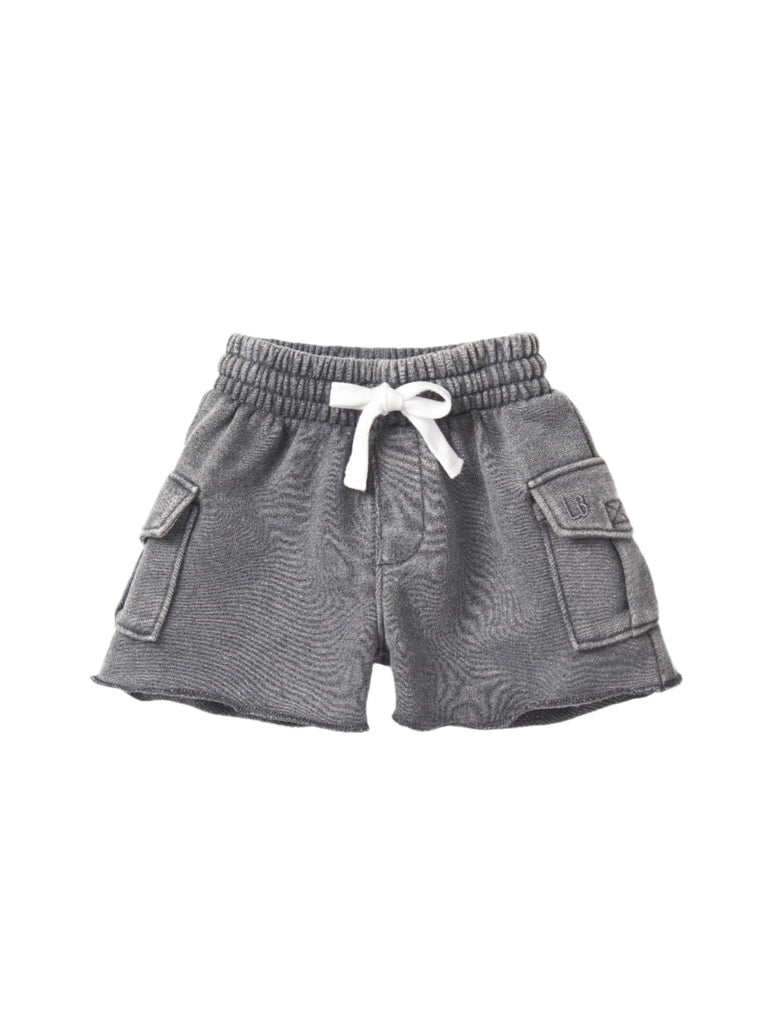 Raw Edge Cargo Short | Charcoal Wash