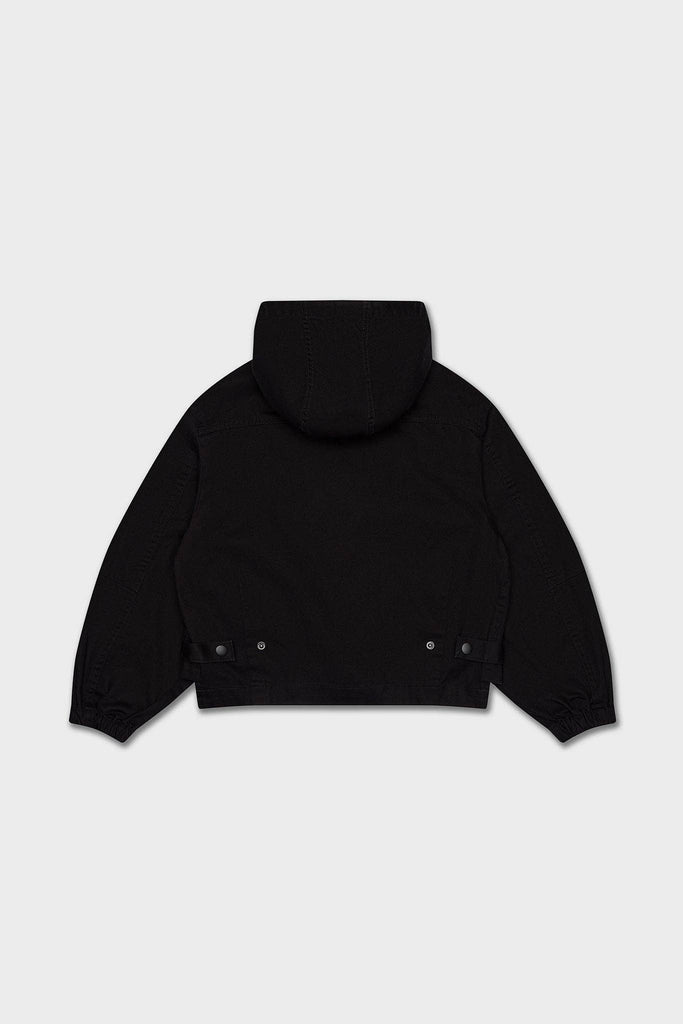 Kids Cropped Cargo Jacket | Black