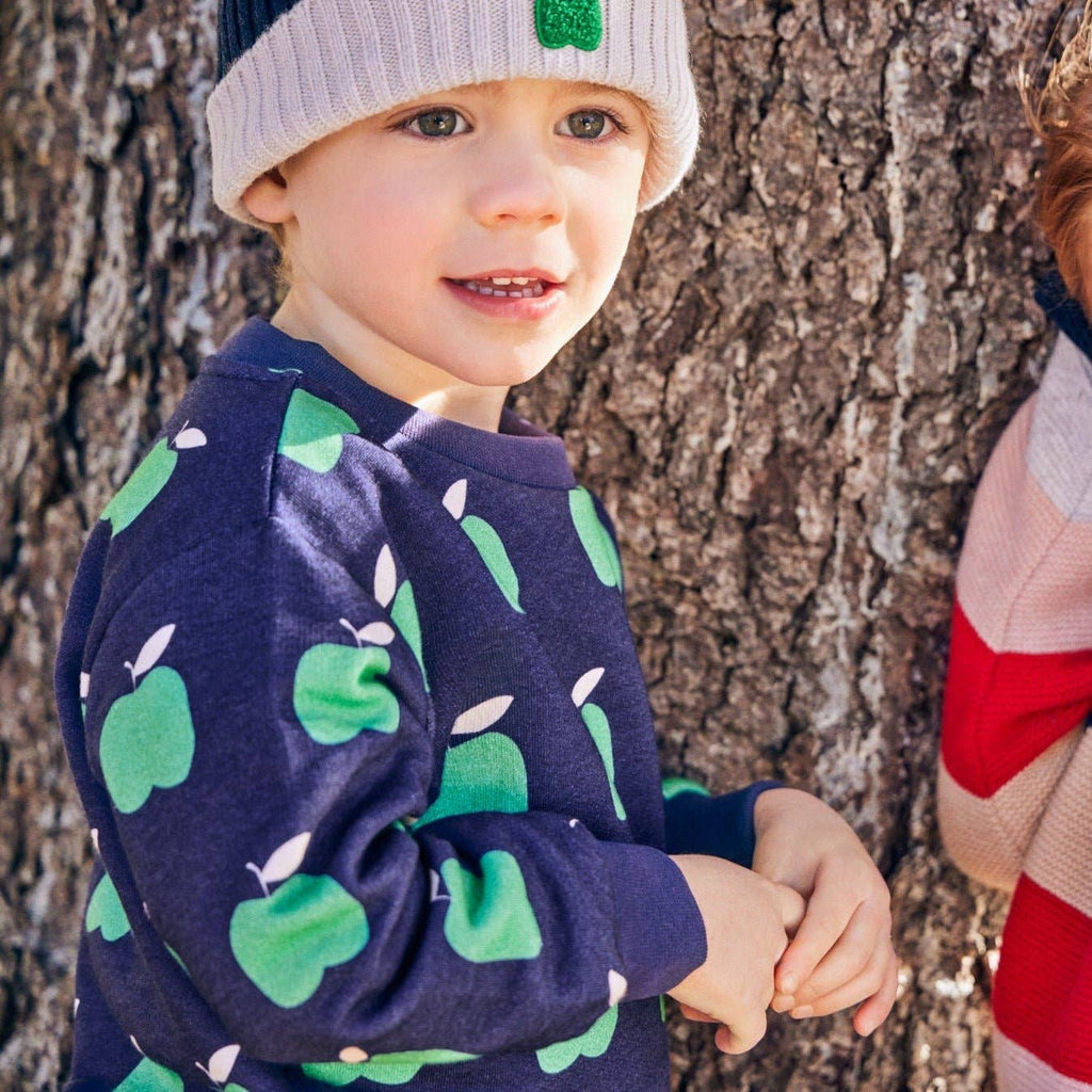 Recycled Cotton Apples Baby Sweatshirt | Blue Ribbon Apple