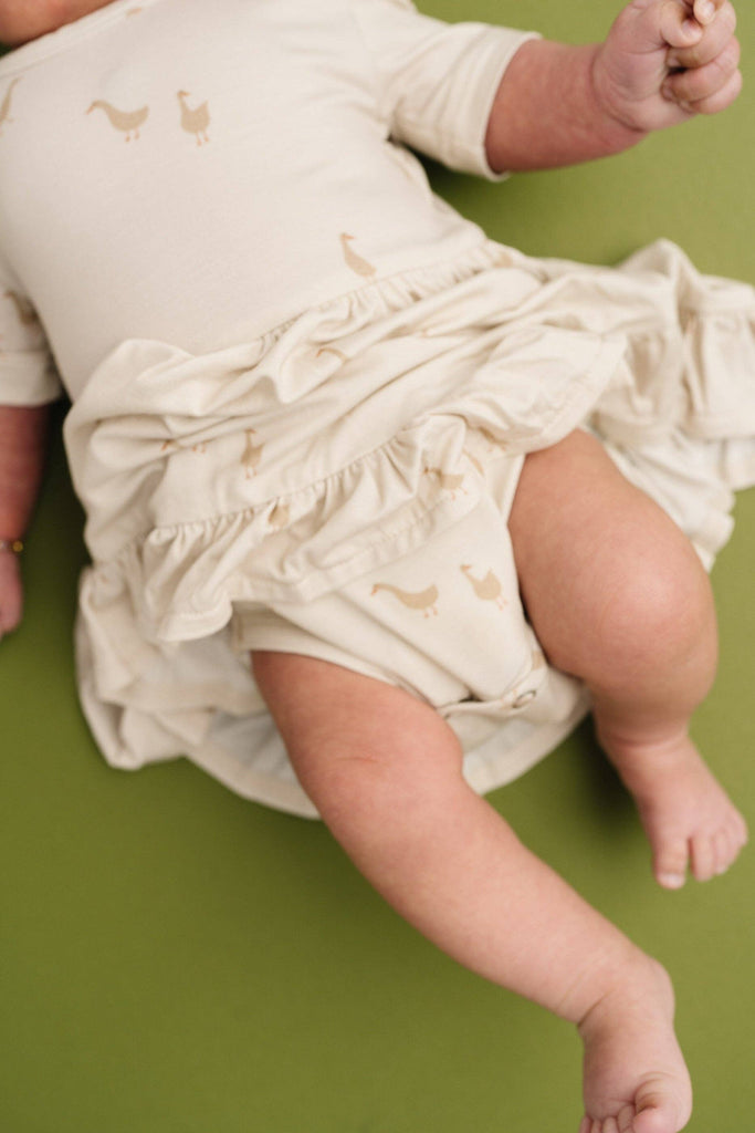 Baby Bamboo Jersey Dress | Silly Goose Cream