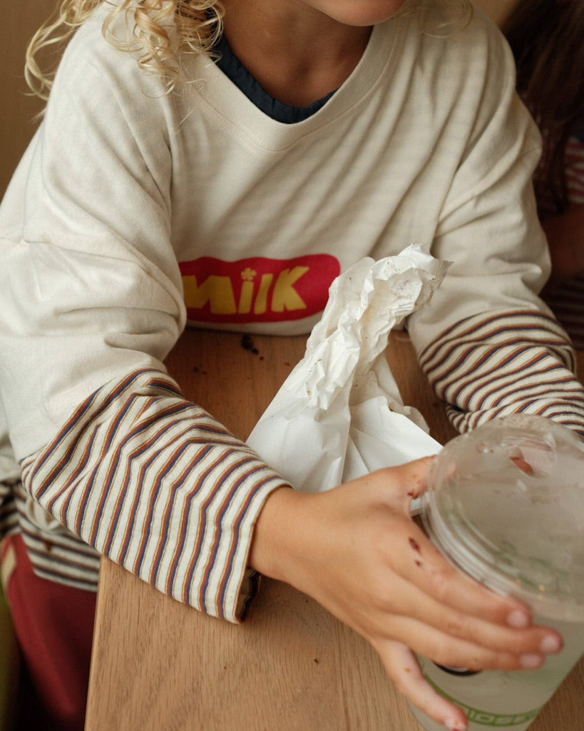 Kids Milk Stamp Tee | Oat