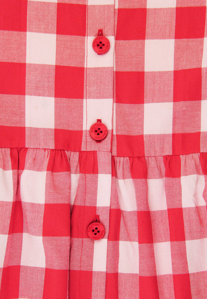 Baby and Girls Organic Woven Dress | Red Gingham