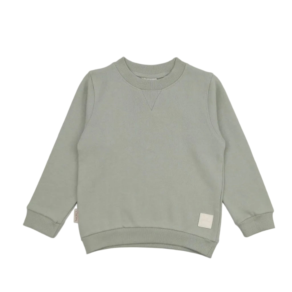 Kids Organic French Terry Cotton Sweatshirt | Sage