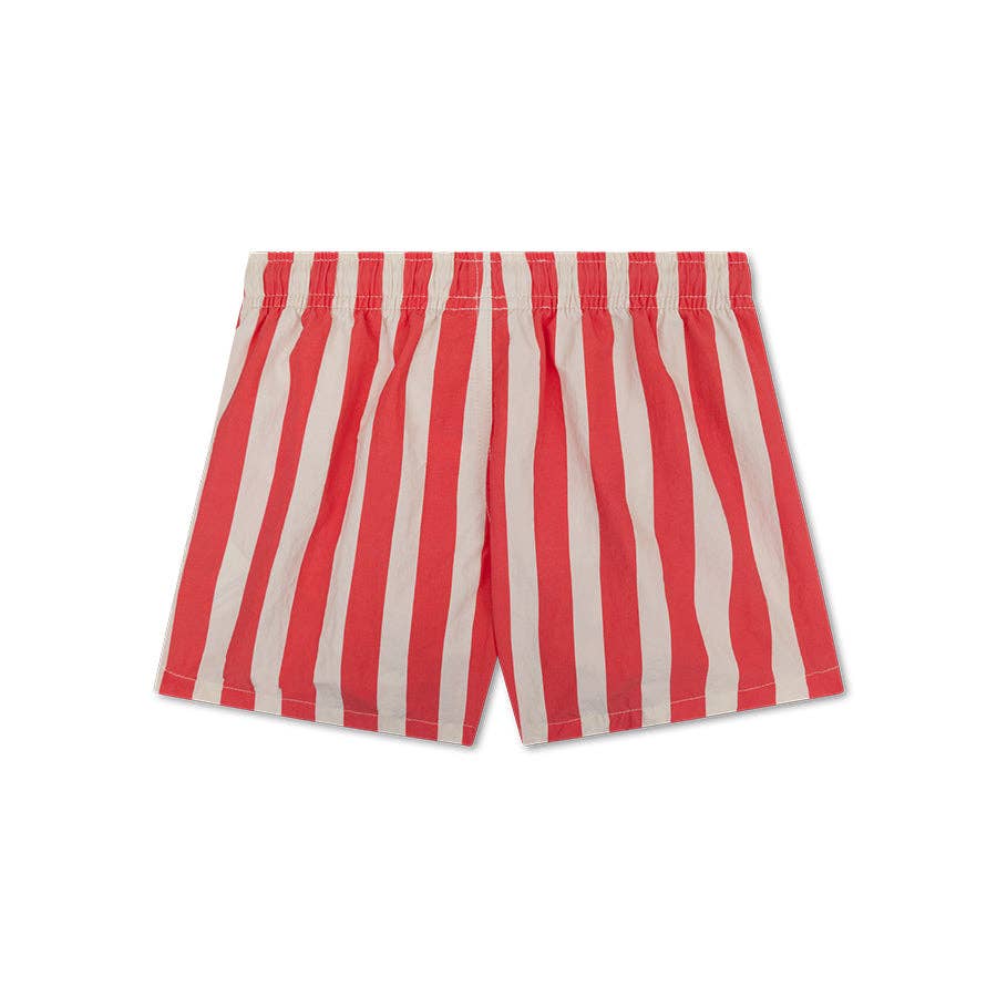 Toddler & Kids Stripe Swim Shorts| Beige & Red