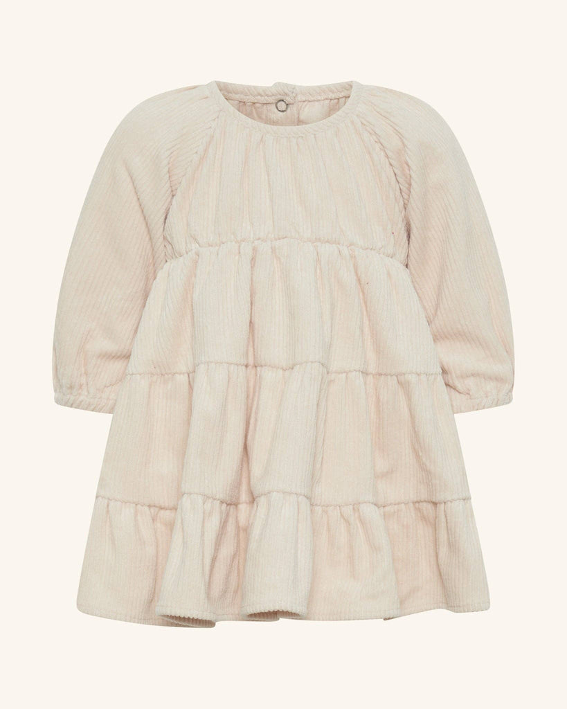 Baby and Toddler Corduroy Tiered Dress | Cream