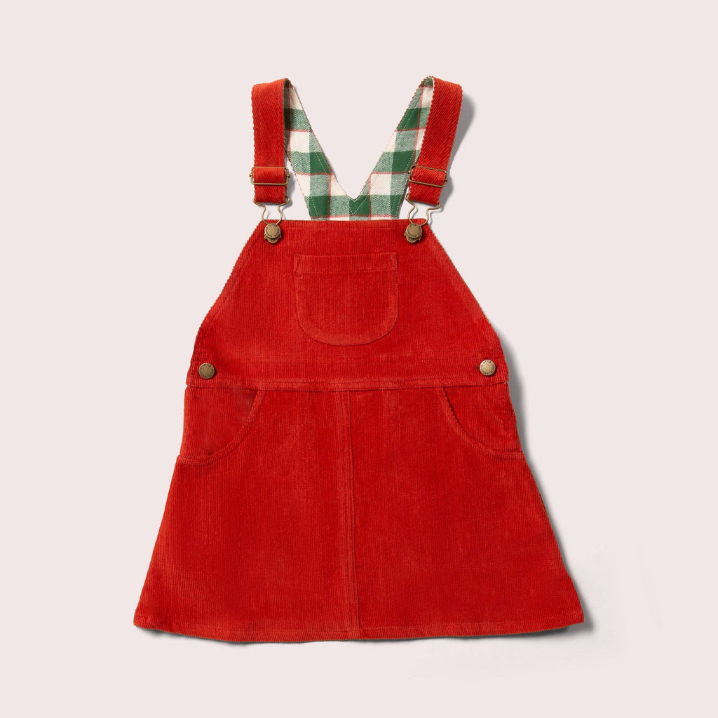 Baby and Toddler Corduroy Pinafore Dress | Red