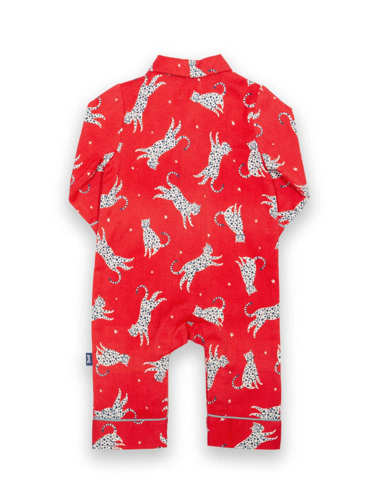 Baby Snow Leopard Romper | Red