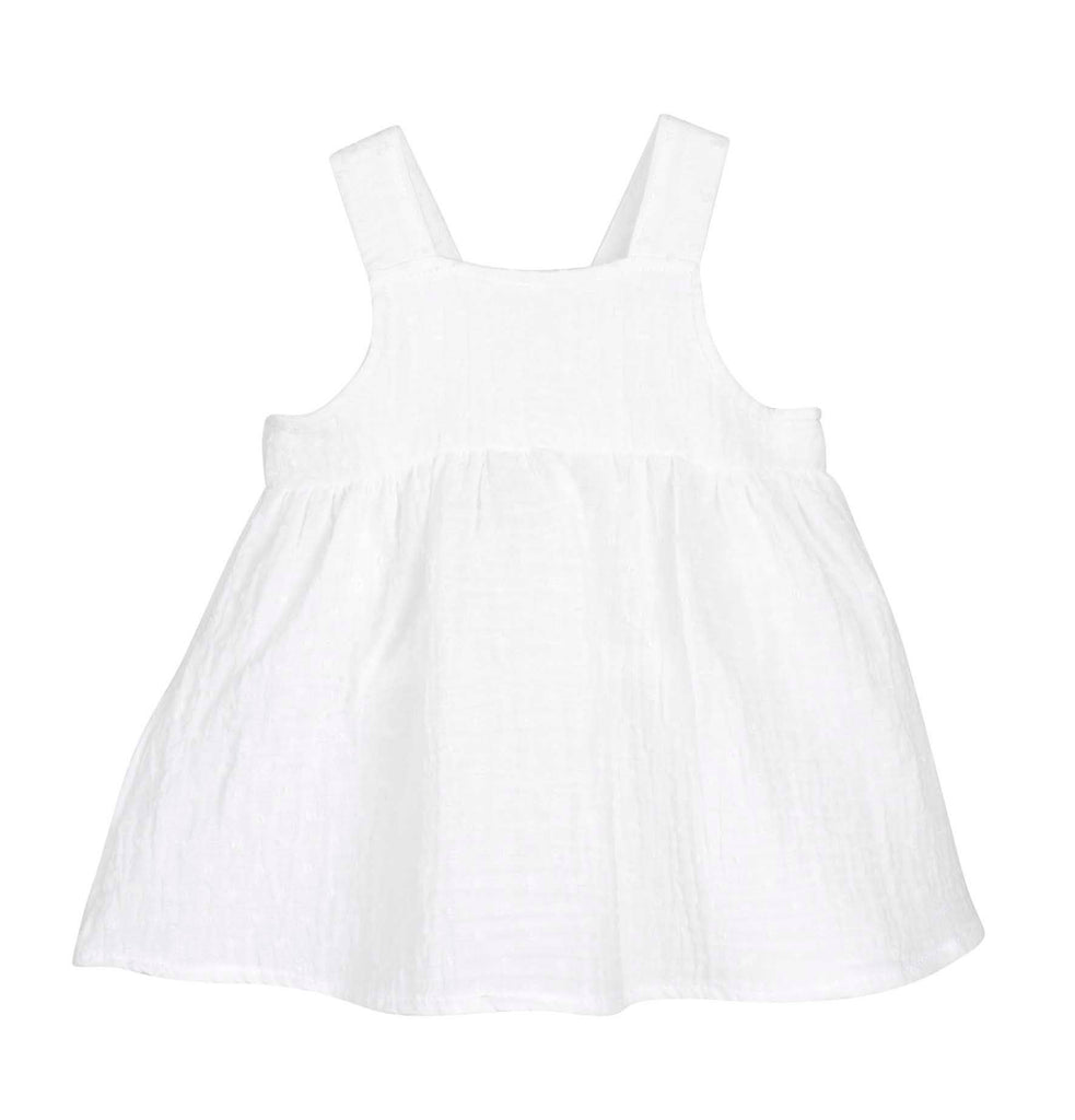 Baby Swiss Dot Dress | White