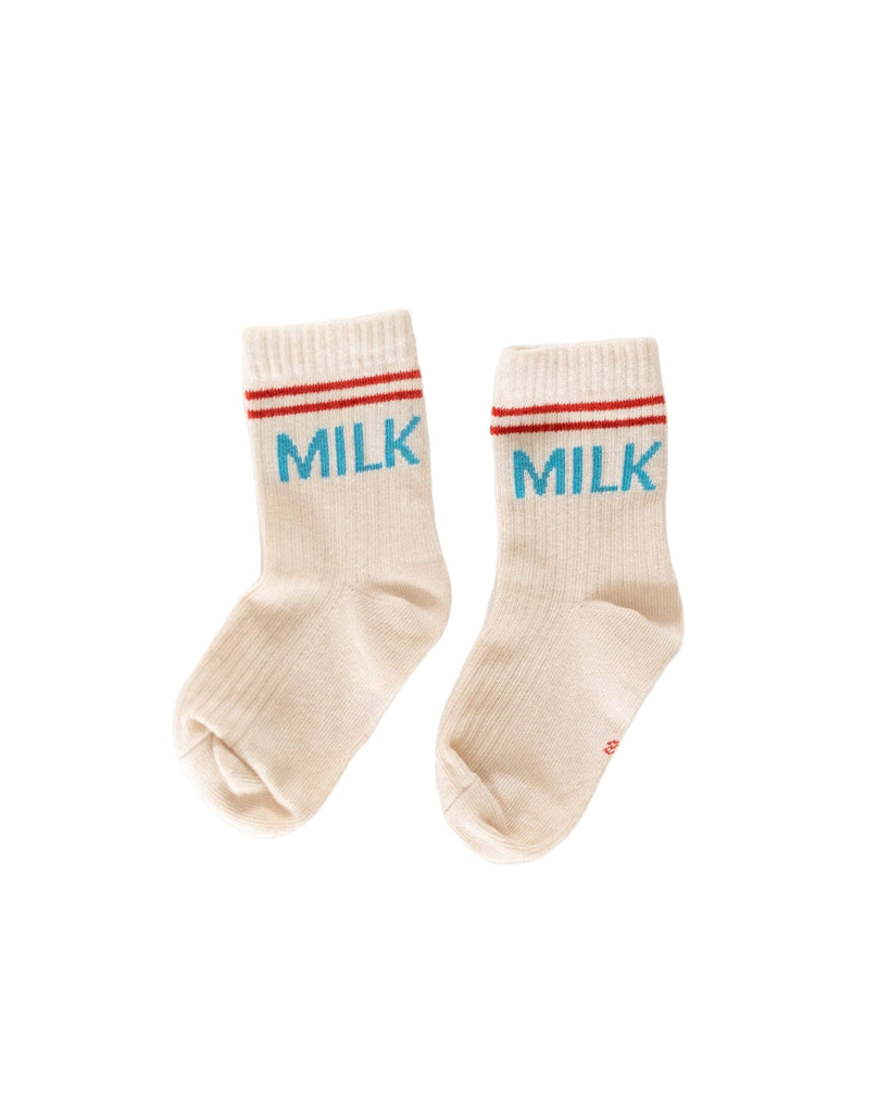 Kids Fresh Milk Socks | Blue Milk