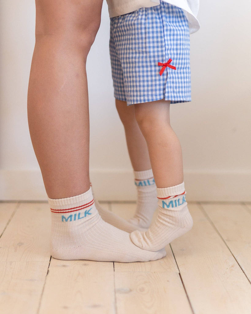 Kids Fresh Milk Socks | Blue Milk
