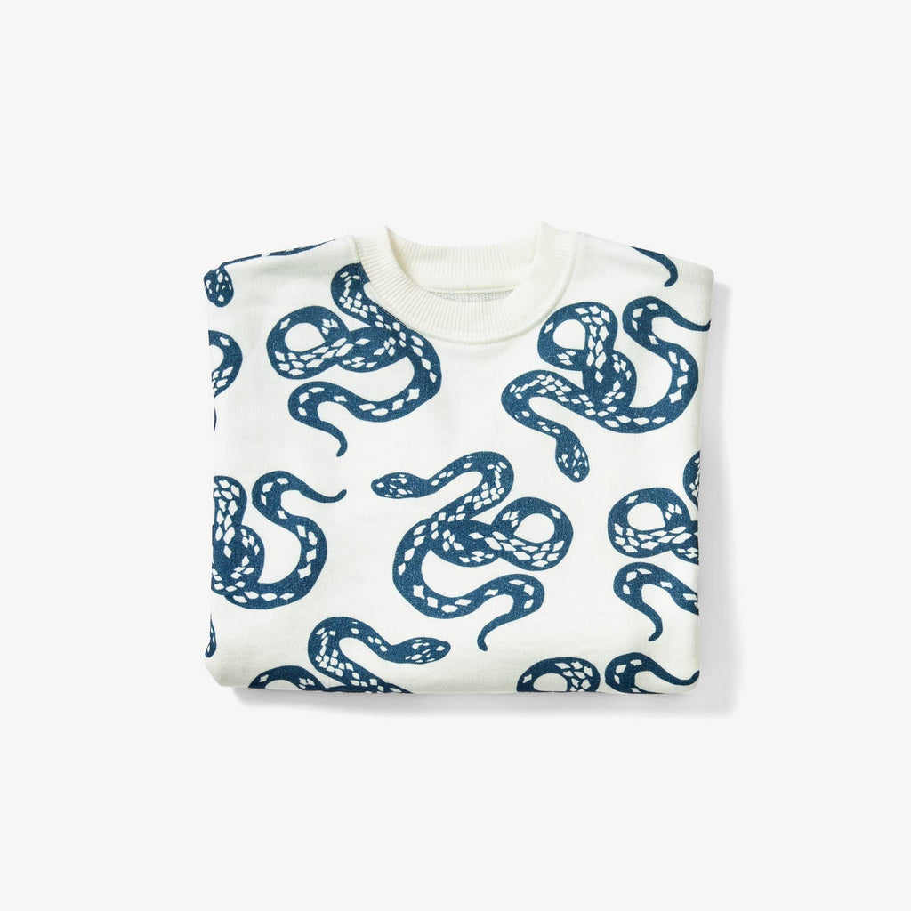 Toddler and Kid Terry Sweatshirt with Snakes Print | Indigo