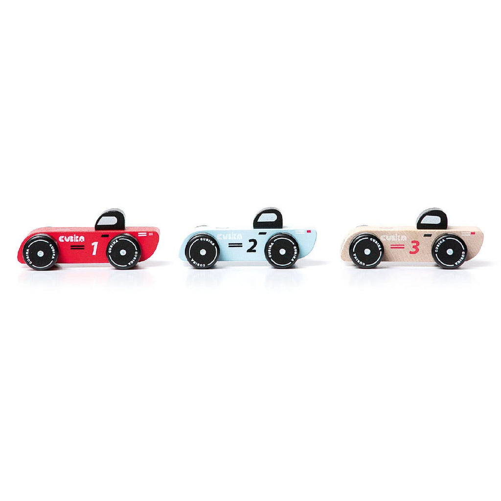 Wooden Vehicle Racing Cars Set