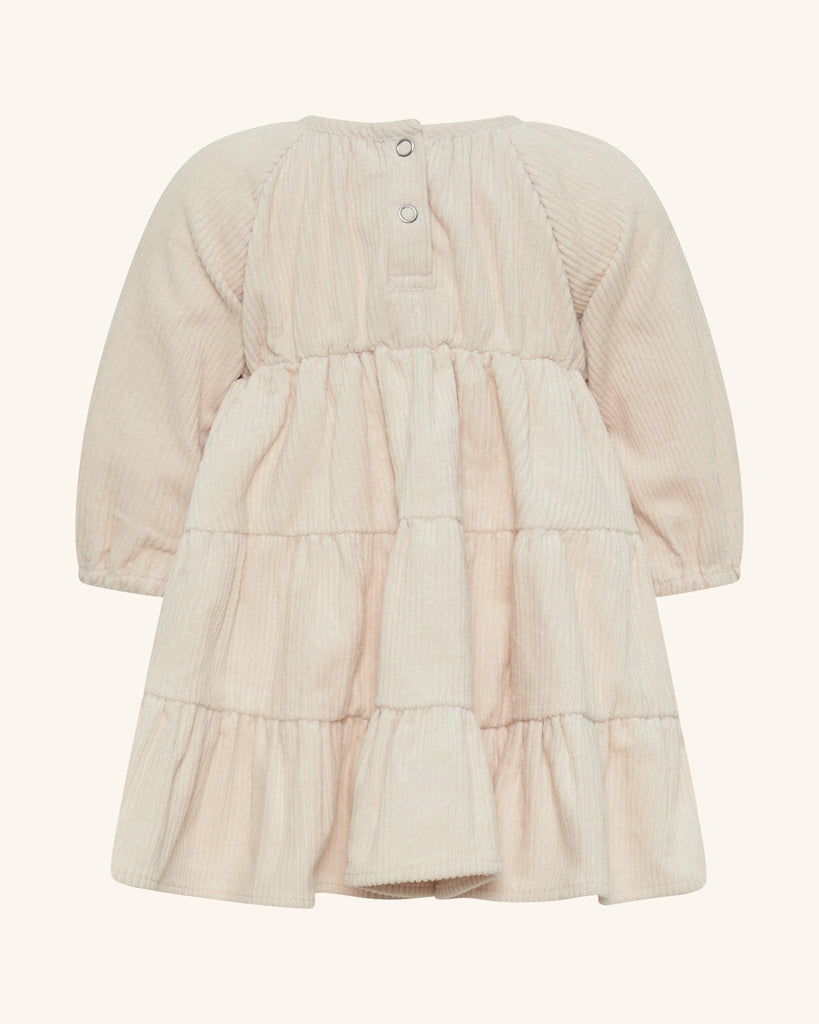 Baby and Toddler Corduroy Tiered Dress | Cream