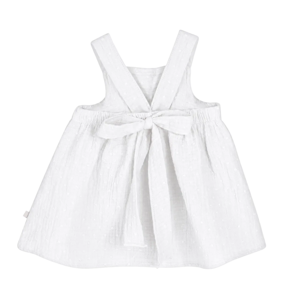 Baby Swiss Dot Dress | White