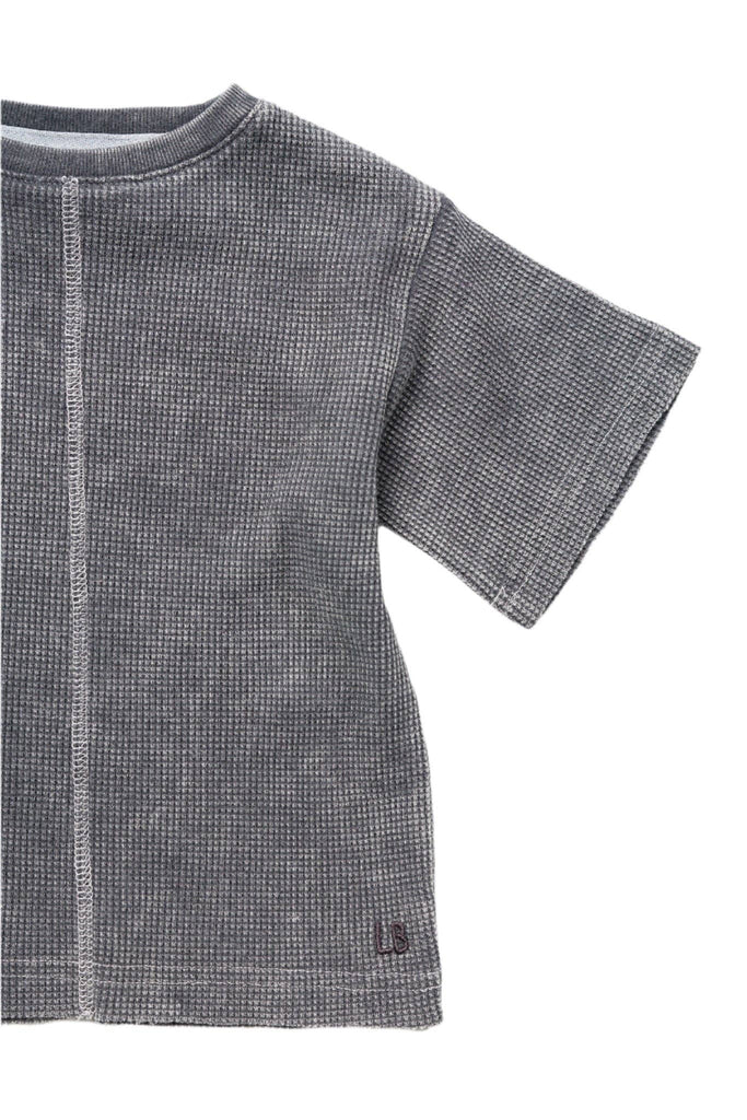Baby & Kids Acid Wash Waffle Tee | Black