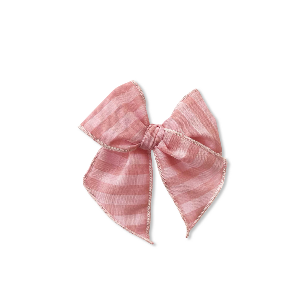 Elle Bow | Vintage Pink Plaid