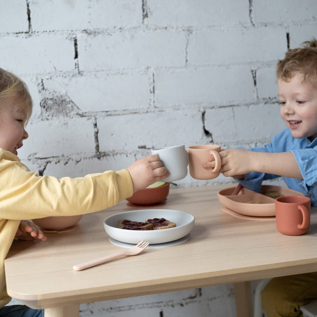 Silicone Training Cup Set - Blush / Terracotta