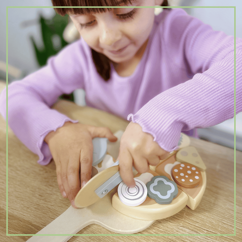 Wooden Pizza Oven Set Pretend Play