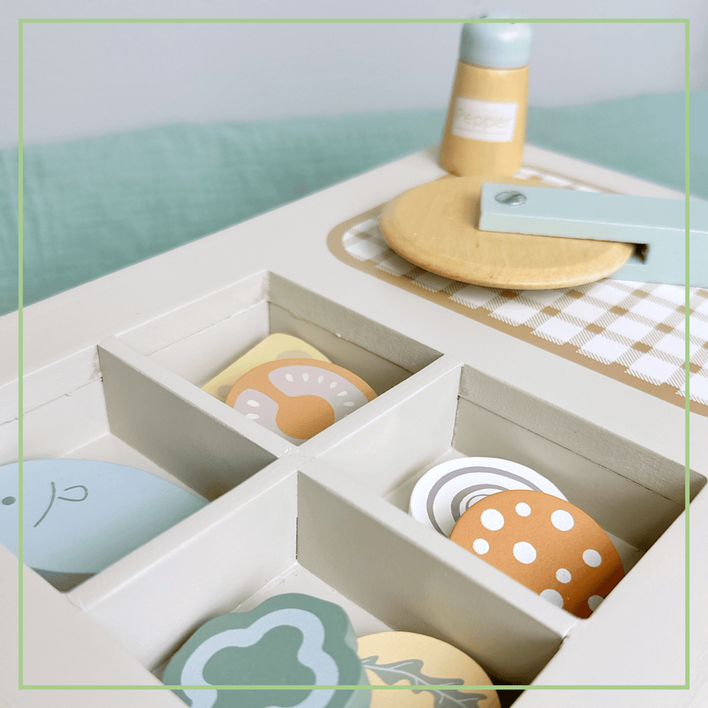 Wooden Pizza Oven Set Pretend Play