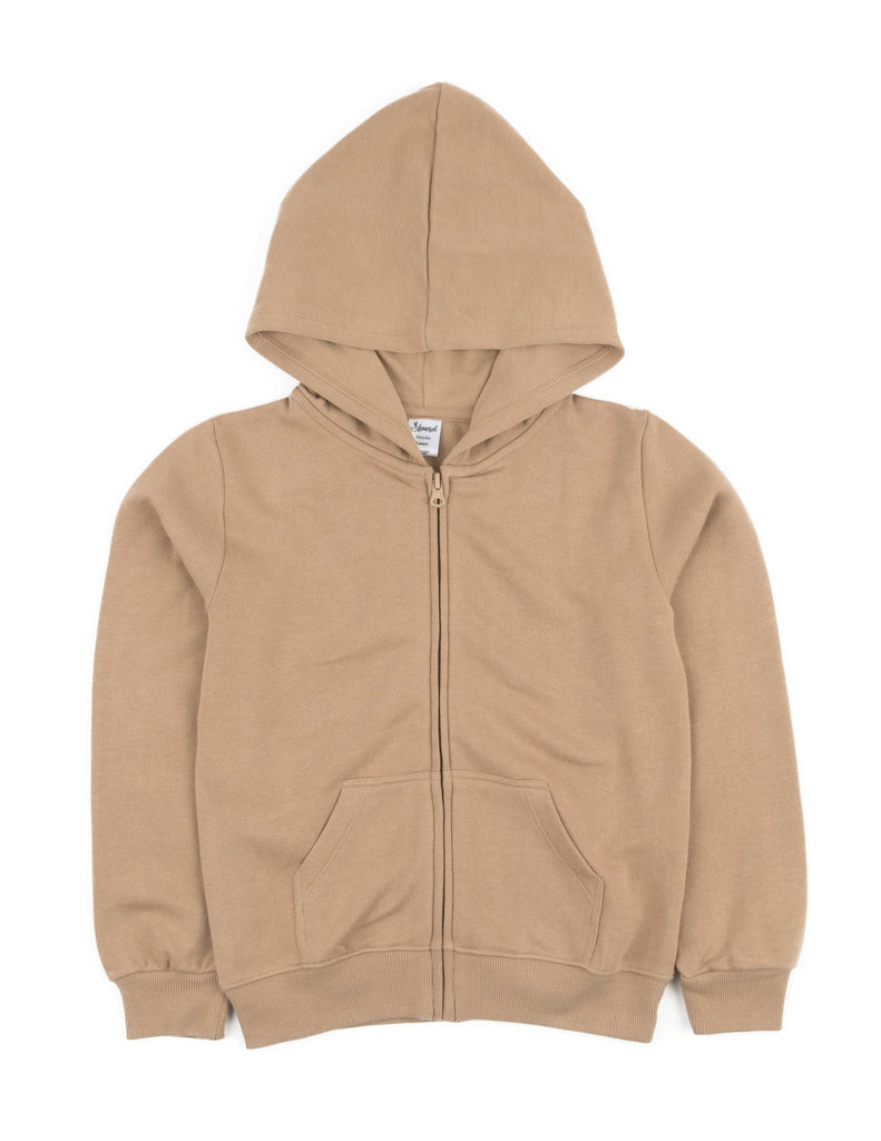 Kids Zipper Sweat Hoodie Neutrals | BEIGE