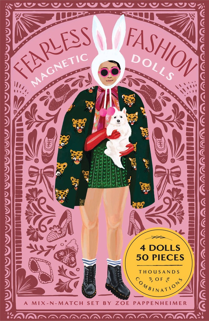 Magnetic dress-up dolls in a portable box, colorful outfits