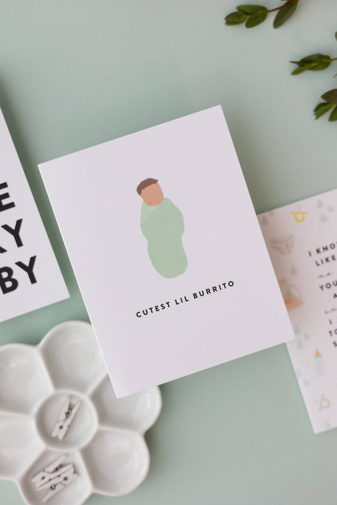 Cutest Lil Burrito Baby Card