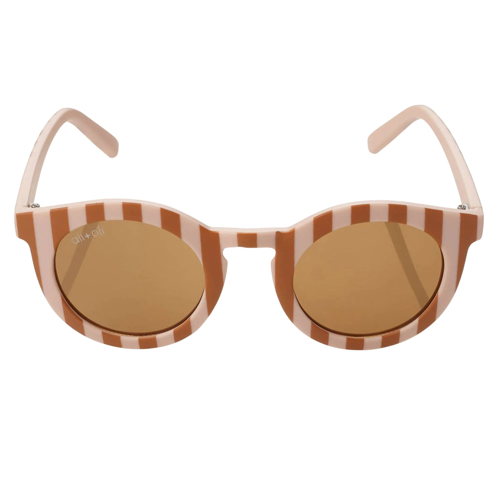 Retro Sunglasses for Kids | Light Pink & Brown