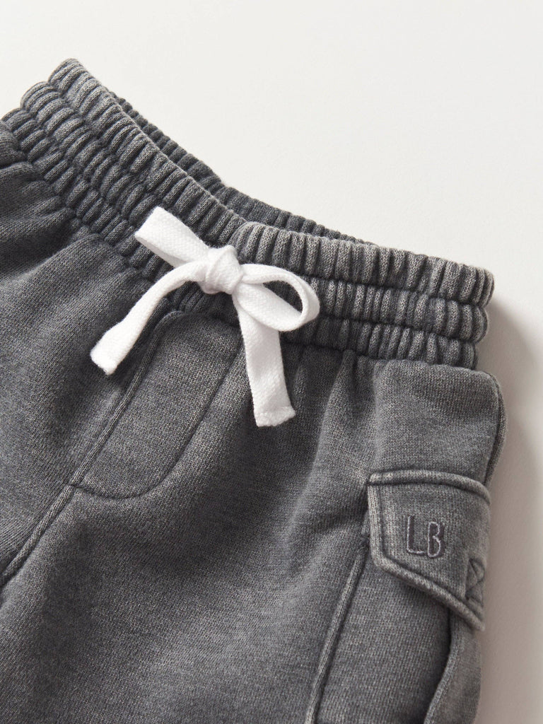 Raw Edge Cargo Short | Charcoal Wash