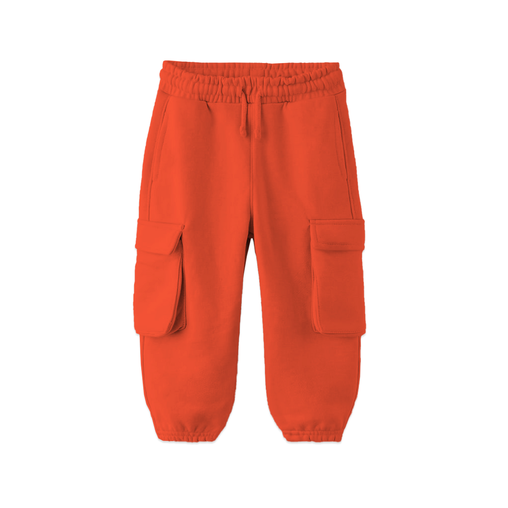 Toddlers and Kids Bamboo Drawstring Cargo Joggers | Coral