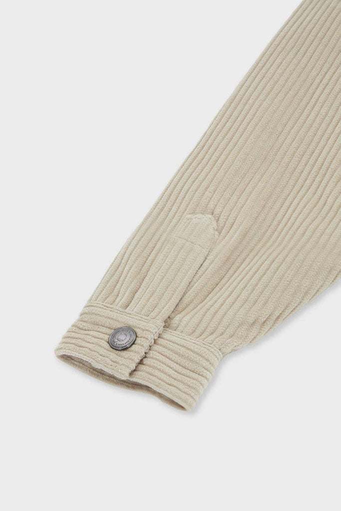 Kids Oversized Quilted Corduroy Shirt | Beige