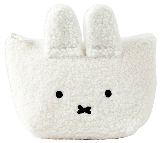 Miffy Face Fuzzy Cozy Multi Pouch | White