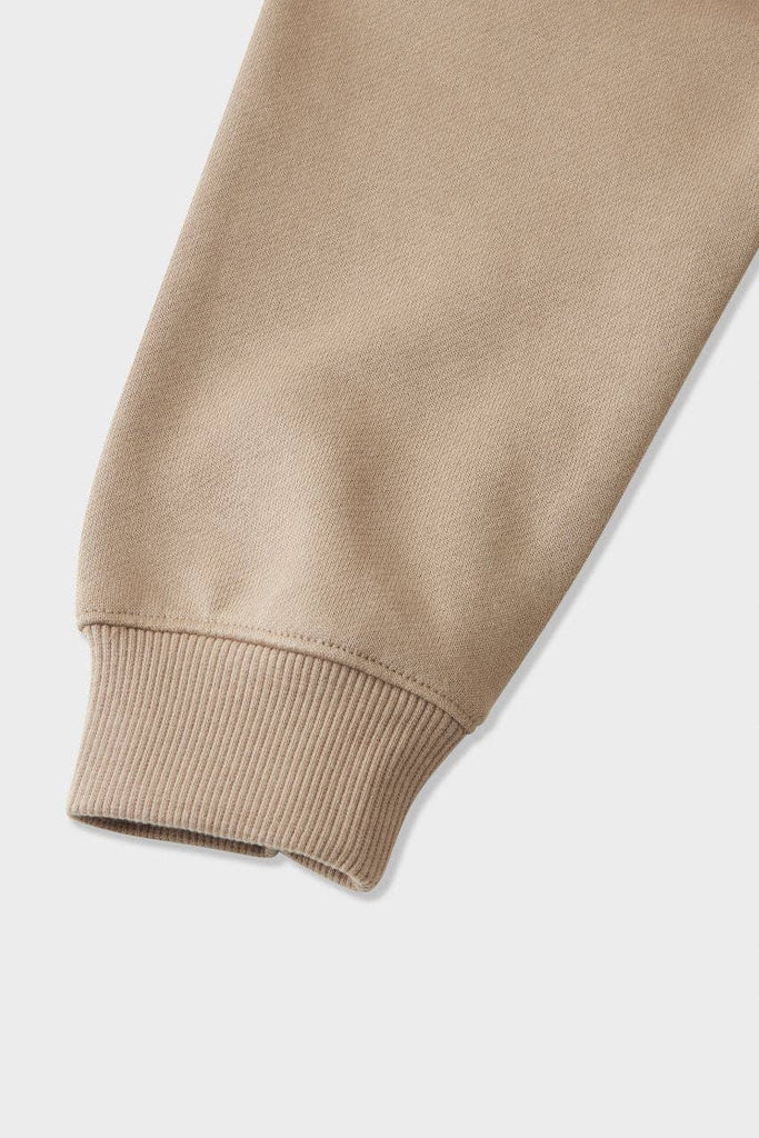 Kids Organic Cotton Cropped Sweatshirt | Savannah Tan