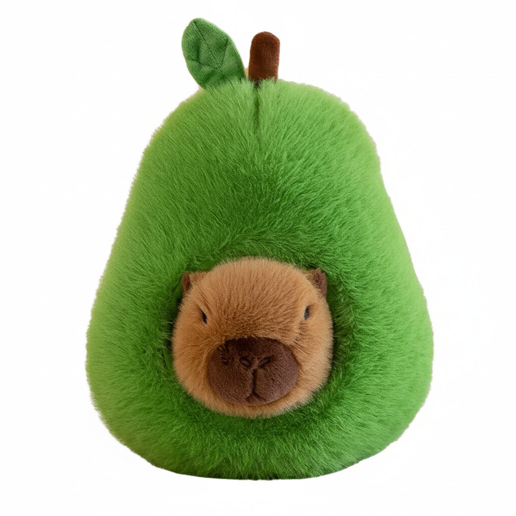 Avocado Capybara Plush Toy
