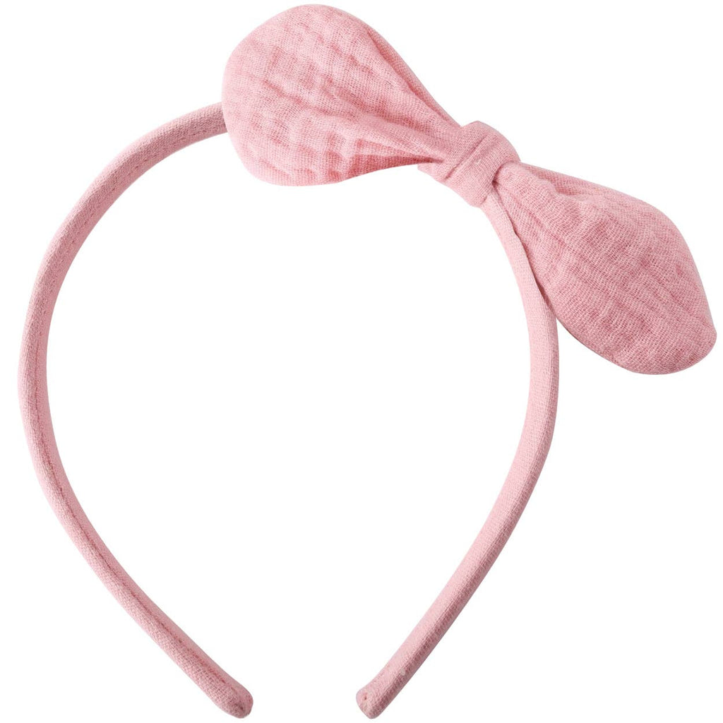 Rabbit Headband - Double Gauze Pink Dragée