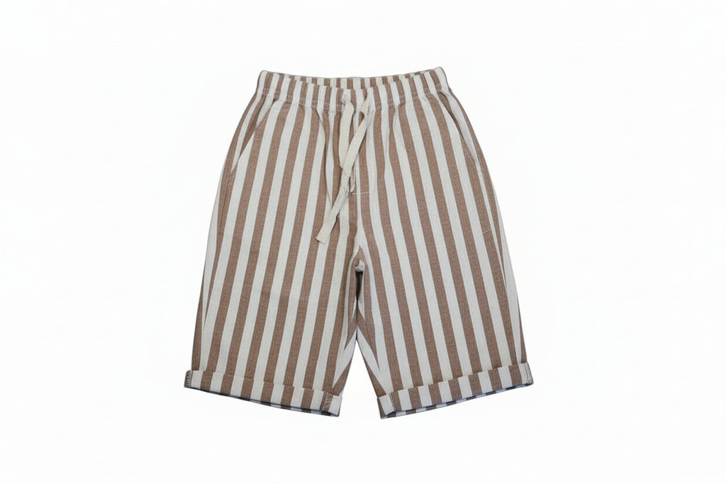 Baby and Toddlers Striped Unisex Pants | Brown