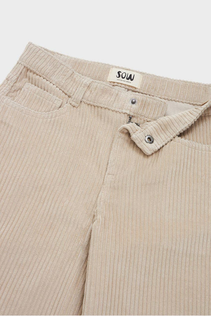 Kids Corduroy Wide Leg Pant | Beige