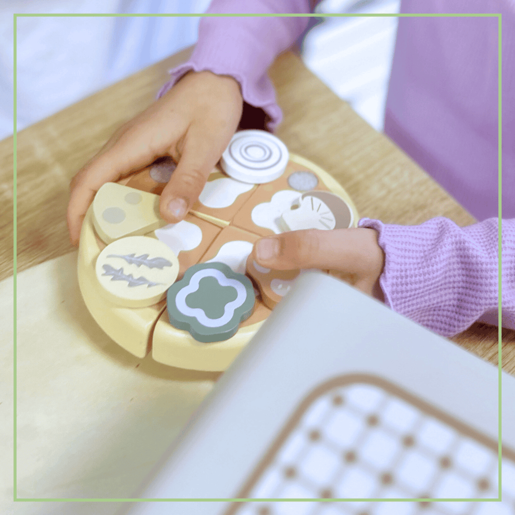 Wooden Pizza Oven Set Pretend Play