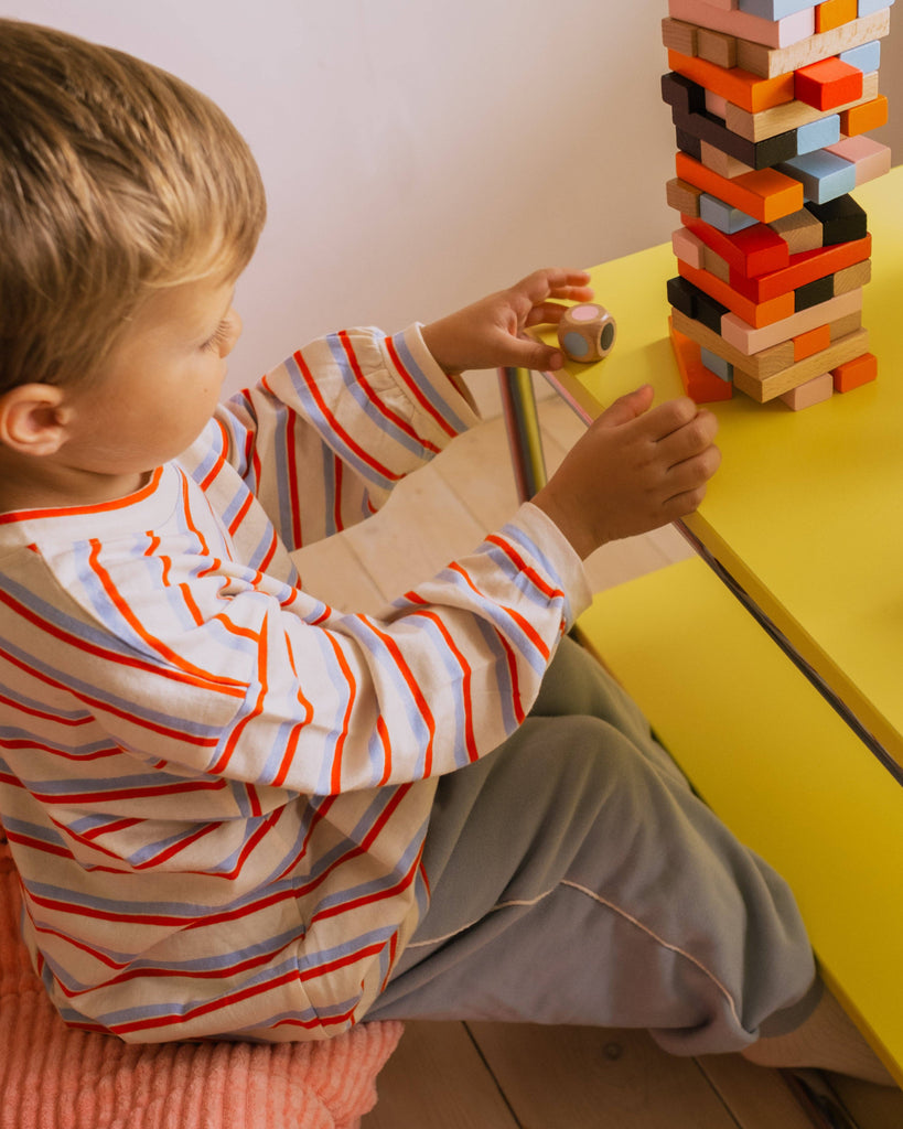 Kids Striped Long Sleeve T-shirt | Red & Blue