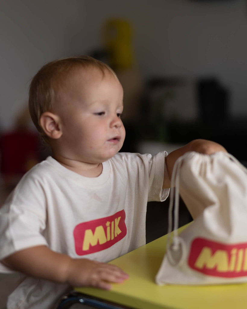 Kids Milk Stamp Tee | Oat