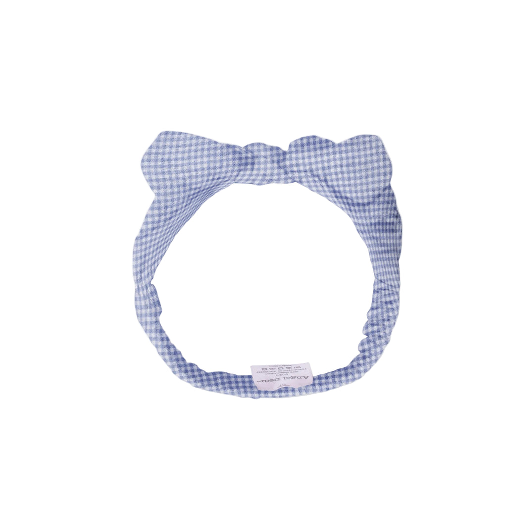 Knot Headband | Gingham Blue