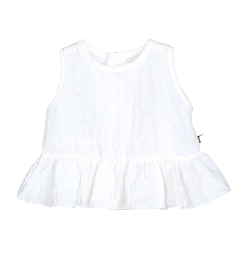 Baby Peplum Blouse | White