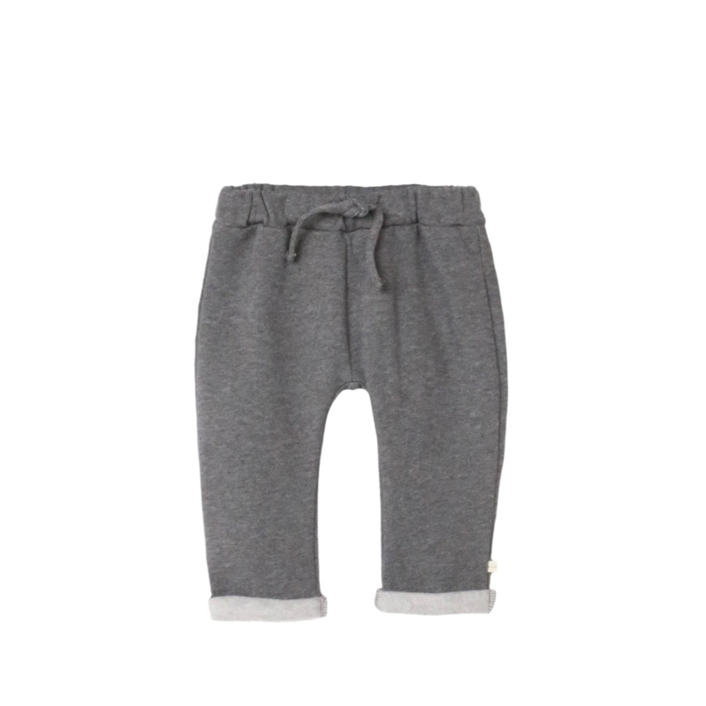 Baby Pants in Organic Cotton Brushed Fleece | Ash