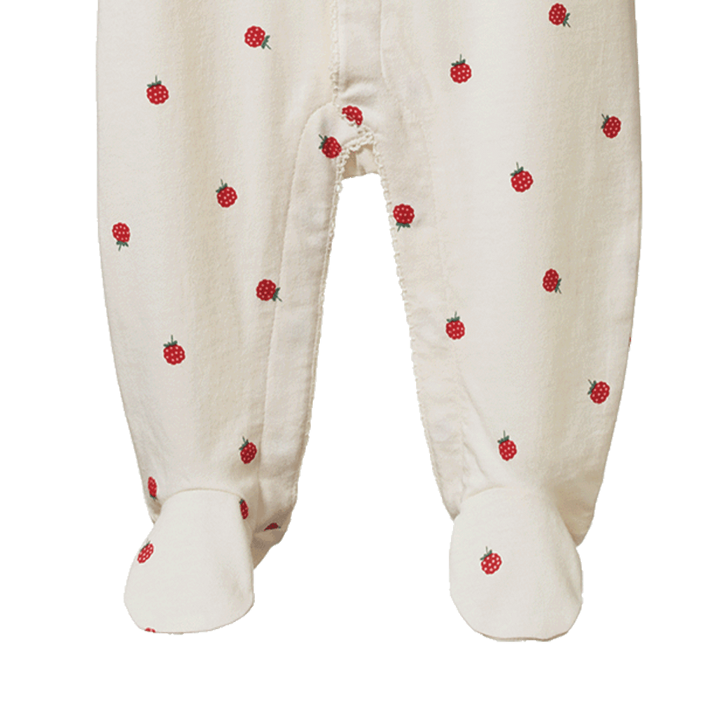Baby Raspberry Footed Suit| Cream